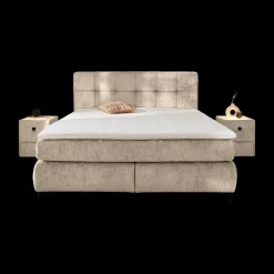 Ygo Boxspring ALKMAAR Chenille Beige 180x200| Boxsprings