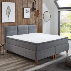 Ygo Boxspring KEULEN 180x200 Grijs| Boxsprings