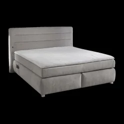 Ygo Boxspring LELYSTAD Chenille Grijs 180x200| Boxsprings