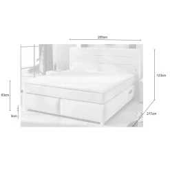 Ygo Boxspring LELYSTAD Chenille beige 180x200| Boxsprings