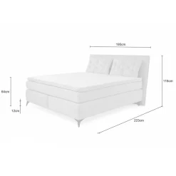 Ygo Boxspring NIEUWEGEIN 180x200 Chenille Antraciet| Boxsprings