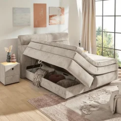 Ygo Boxspring RIDDERKERK Chenille Beige 180x200| Boxsprings