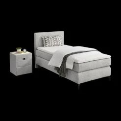 Ygo Boxspring URK Stof 369/09 Grijs 90x200| Boxsprings