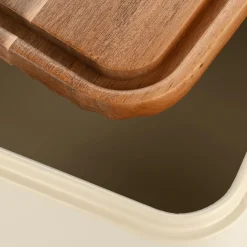 Ygo Broodtrommel DOROTA Metaal Beige/Acacia| Bewaaraccessoires