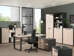 Ygo Bureau 150x80 UPGRADE Zwart/Kastanje| Bureaus