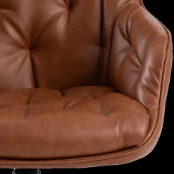 Ygo Bureaustoel HANNES PU Retro Brandy| Bureaustoelen