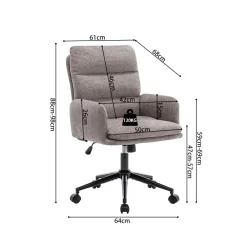 Ygo Bureaustoel MARCUS Raven Zand| Bureaustoelen