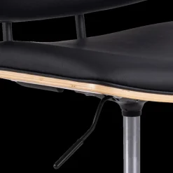 Ygo Bureaustoel MIKKEL PU Zwart/Eik Fineer| Bureaustoelen