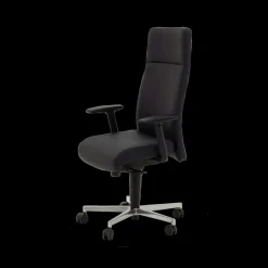 Ygo Bureaustoel PROFI CHIEF Zwart Leder| Bureaustoelen