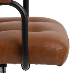 Ygo Bureaustoel WANDA PU retro leather look brandy 691B| Bureaustoelen