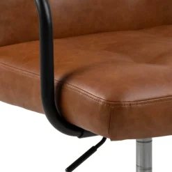 Ygo Bureaustoel WANDA PU retro leather look brandy 691B| Bureaustoelen