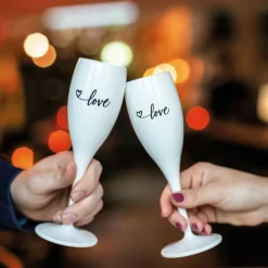 Ygo Champagneglas LOVE 2.0 100ml Wit| Glazen