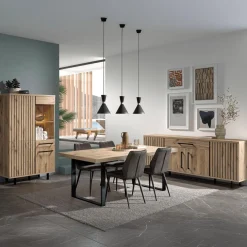 Ygo Combikast KENZO Canyon Oak B108| Vitrinekasten