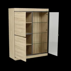 Ygo Combikast MACOUN D/glas-2D, B130| Vitrinekasten