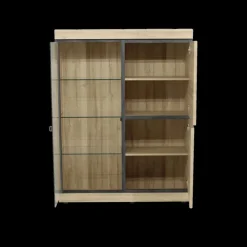 Ygo Combikast MACOUN D/glas-2D, B130| Vitrinekasten