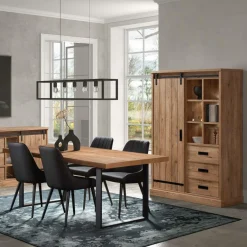 Ygo Combikast VERDUN Scarlet Oak B121| Vitrinekasten