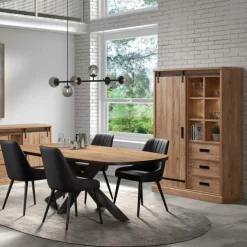 Ygo Combikast VERDUN Scarlet Oak B121| Vitrinekasten