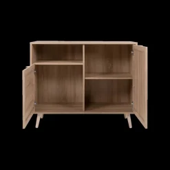 Ygo Commode EIVISSA Sonoma Eik/Riet| Ladekasten & Commodes