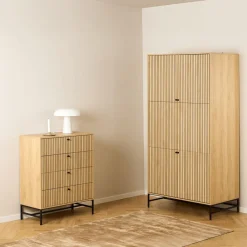 Ygo Commode FIEBE 4L Decor Eik B81| Ladekasten