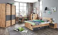 Ygo Commode HUVAR J04-Plankeneiche/Graphite| Ladekasten & Commodes|Opbergkasten