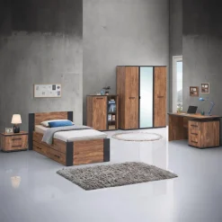 Ygo Commode MATHIS Acacia/Black Concrete| Ladekasten & Commodes|Opbergkasten