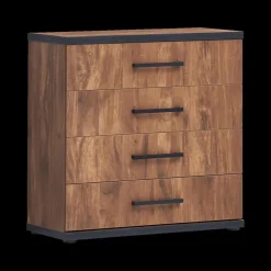 Ygo Commode MATHIS Acacia/Black Concrete| Ladekasten & Commodes|Opbergkasten