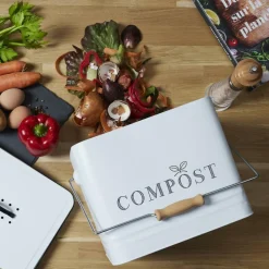 Ygo Compostemmer COMPOST 10l RH Met. Wit/Zwart| Vuilbakken