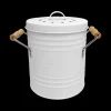 Ygo Compostemmer COMPOST Rond Met. Wit| Vuilbakken