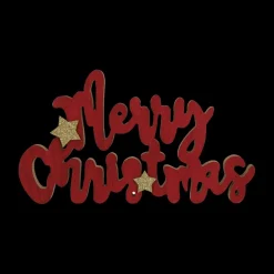 Ygo Decowoord MERRY CHRISTMAS Stars Rood| Kerst