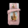 Ygo Dekbedovertrek CUTE HORSE 140 Roze| Slaapkamer|Kinderdekbedovertrekken