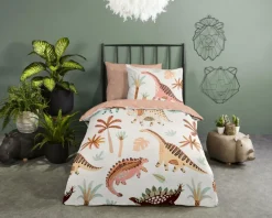 Ygo Dekbedovertrek DINO 140x220| Slaapkamer|Kinderdekbedovertrekken