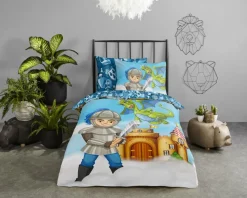 Ygo Dekbedovertrek KNIGHT Multi 140x220| Slaapkamer|Kinderdekbedovertrekken