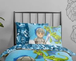 Ygo Dekbedovertrek KNIGHT Multi 140x220| Slaapkamer|Kinderdekbedovertrekken