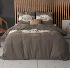Ygo Dekbedovertrek ROYAL PALACE 240 Taupe| Dekbedovertrekken
