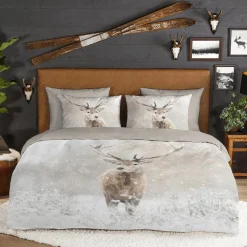 Ygo Dekbedovertrek SNOWYDEER 240x220 Flanel Zand| Dekbedovertrekken
