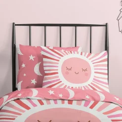 Ygo Dekbedovertrek SUNNY 140x220 Roze| Slaapkamer|Kinderdekbedovertrekken