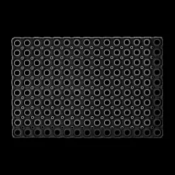 Ygo Deurmat MAURI Rechthoek 60x40 Rubber Zwart| Tapijten