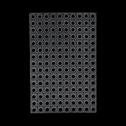 Ygo Deurmat MAURI Rechthoek 60x40 Rubber Zwart| Tapijten