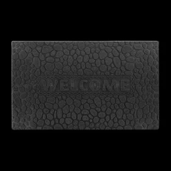 Ygo Deurmat VANIDA Welcome PVC Zwart 74x44| Tapijten