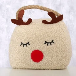 Ygo Deurstop ELEAHA Hoofd Poly Boucle Beige| Kerst