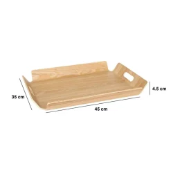 Ygo Dienblad STRAPHI Hout Naturel XL| Tafelaccessoires