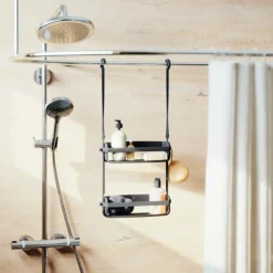 Ygo Doucherek FLEX Dubbel Zwart| Bad- & Doucheaccessoires
