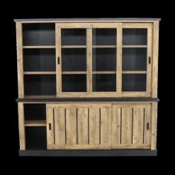 Ygo Dressoir KAMIEL Industrial Oak| Vitrinekasten