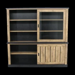 Ygo Dressoir KAMIEL Industrial Oak| Vitrinekasten