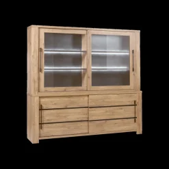 Ygo Dressoir met opzetkast SANS Scarlet Oak B230| Vitrinekasten