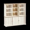 Ygo Dressoir met Opzetkast TOLUCA Lariks/Old Teak B209| Vitrinekasten