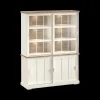 Ygo Dressoir met Opzetkast TOLUCA Lariks/Old Teak B159| Vitrinekasten