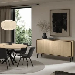 Ygo Dressoir NESTOR Eik/Zwart B163| Dressoirs
