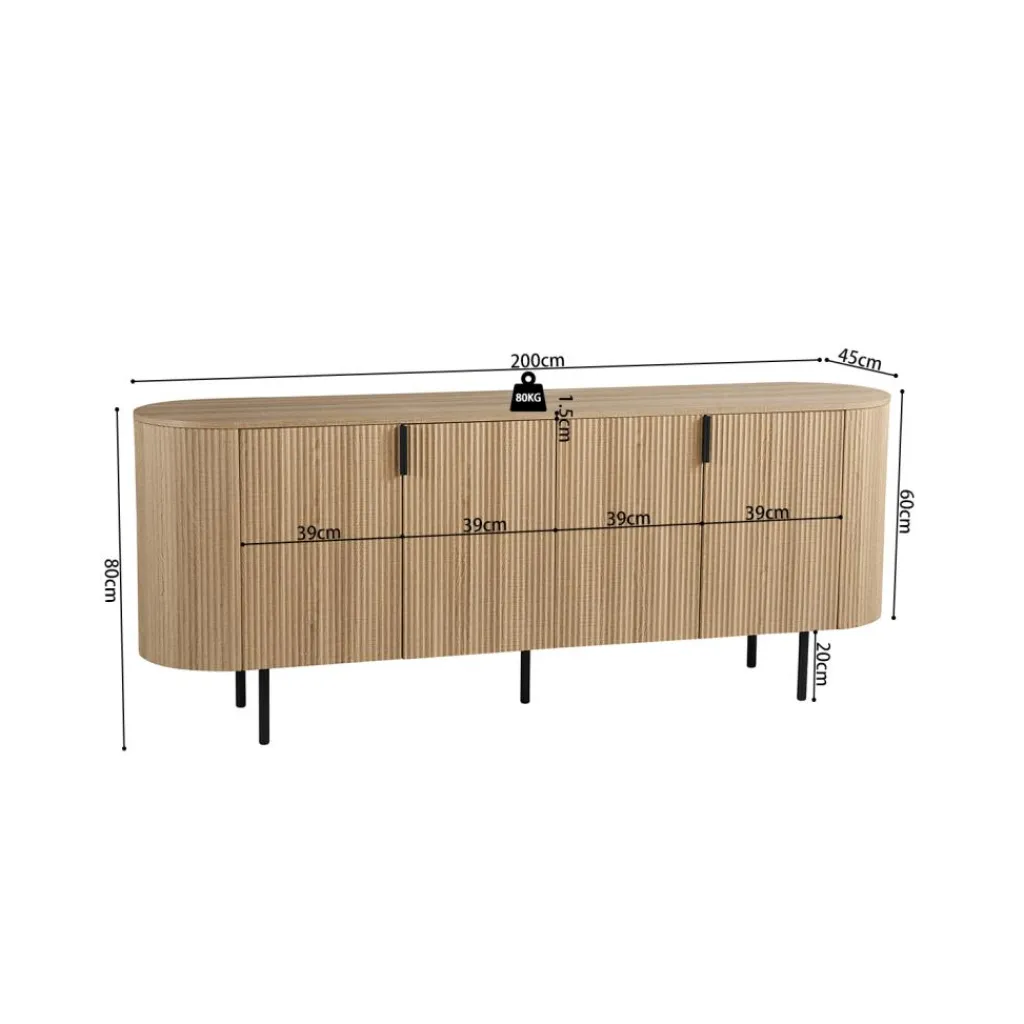 Ygo Dressoir PORTO B200 Decor Eik| Dressoirs