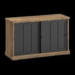 Ygo Dressoir TOLUCA Old teak/Zwart B144| Dressoirs